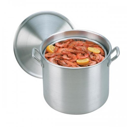 King Kooker 160-qt Aluminum Boiling Pot with Steam Basket and Lid