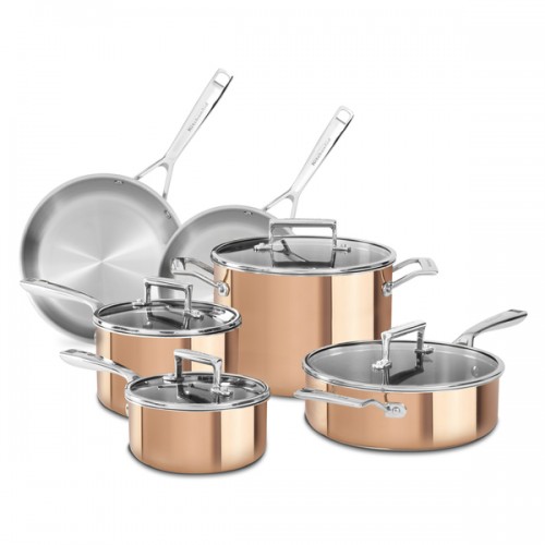 KitchenAid Copper 10-piece Tri-ply Cookware Set