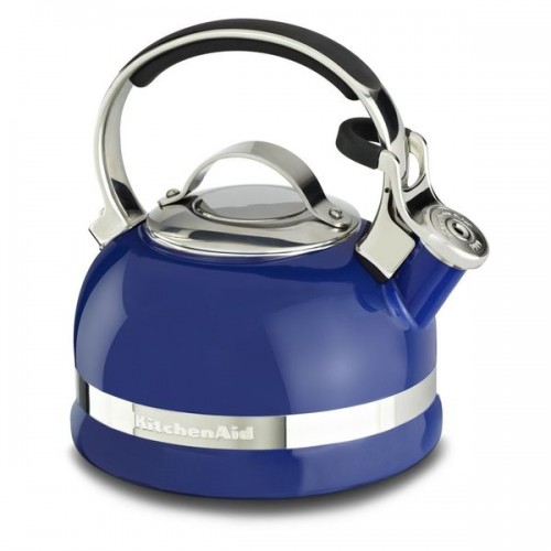 KitchenAid KTEN20SBDB Doulton Blue Porcelain 2.0-quart Kettle With Full Stainless Steel Handle and Trim Band