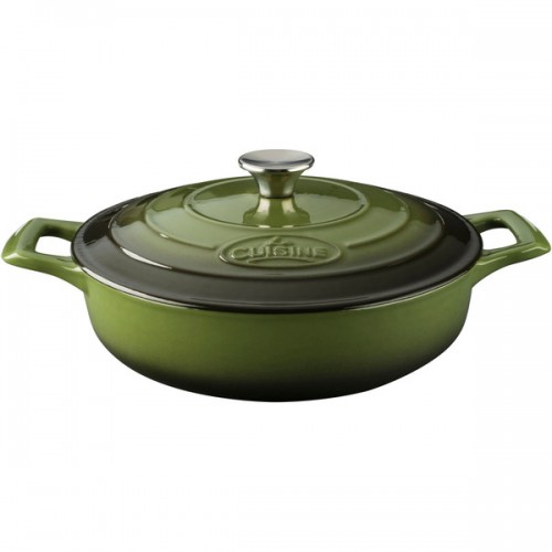La Cuisine PRO Green 3.75-quart Enameled Cast Iron Saute Casserole