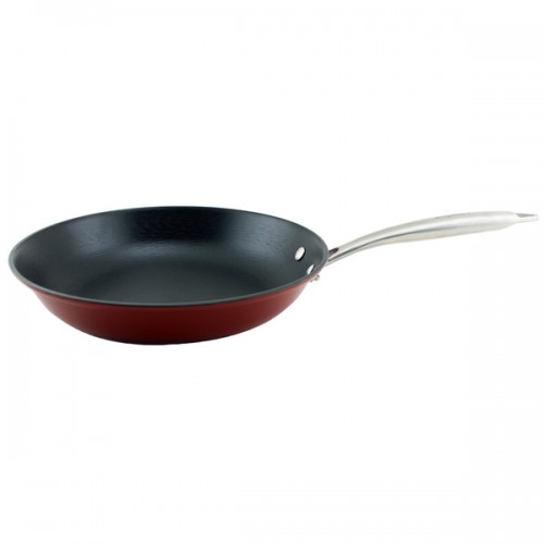 Lightweight Red 10.25-inch Cast Iron Fry Pan