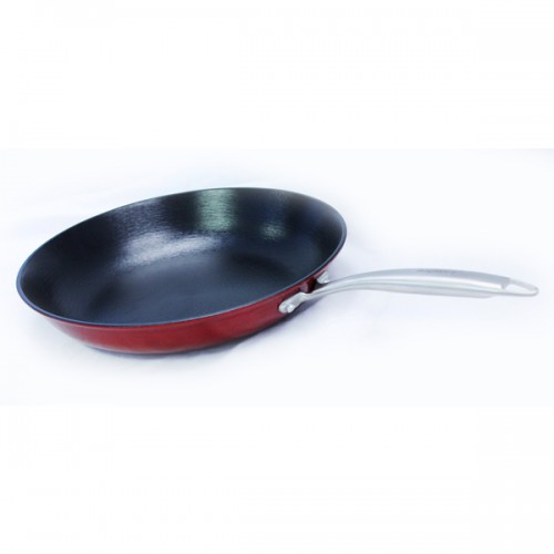 Red 11.75-inch Light Cast Iron Fry Pan