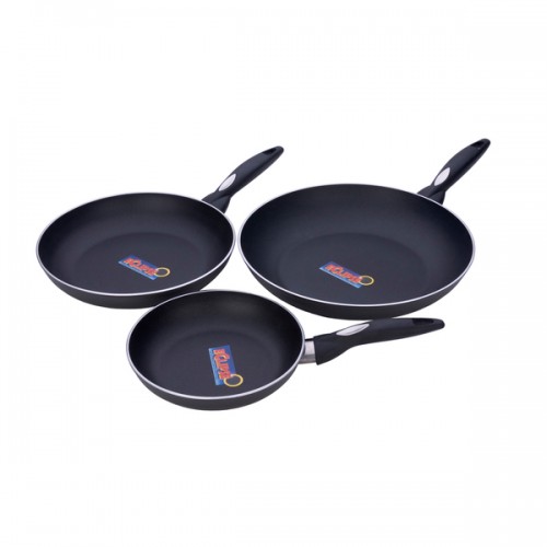 MIU Black 3-piece Aluminum Fry Pan Set