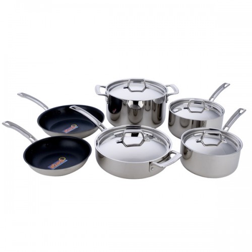 MIUStainless Steel 10-piece 5-ply La Cuisine Cookware Set