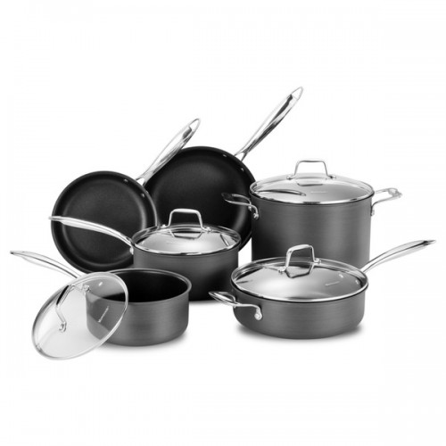 Momscook Professional Hard Anodized Nonstick 10-Piece Cookware Set