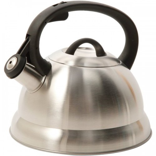 Mr Coffee Stainless Steel Brush Satin Whistling 1.75-quart Tea/Coffee Kettle