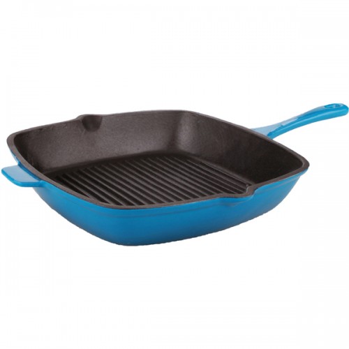 Neo 11-inch Blue Cast Iron Grill Pan