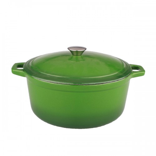 Neo 5-quart Green Cast Iron Oval Covered Casserole Dish