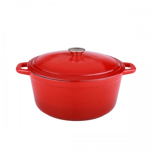 Neo 5-quart Red Cast Iron Oval Covered Casserole Dish