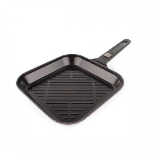 Neoflam MyPan 11-inch Red Ceramic Nonstick Detachable Handle Grill Pan