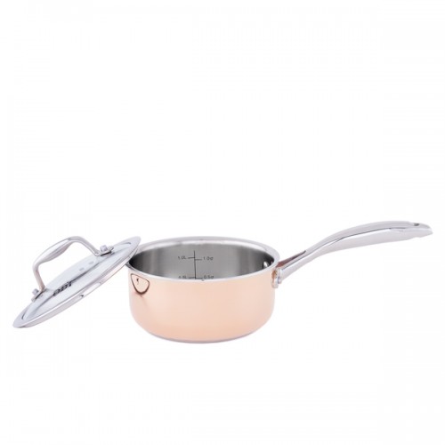 Old Dutch Copper Tri-Ply 1.5-qt. Professional Covered Sauce Pan