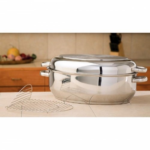 Precise Heat 12 Element T304 Stainless Steel Roaster with Wire Rack