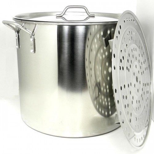Prime Pacific 100-quart Heavy Duty Stainless Steel Stock Pot and Steamer Tray