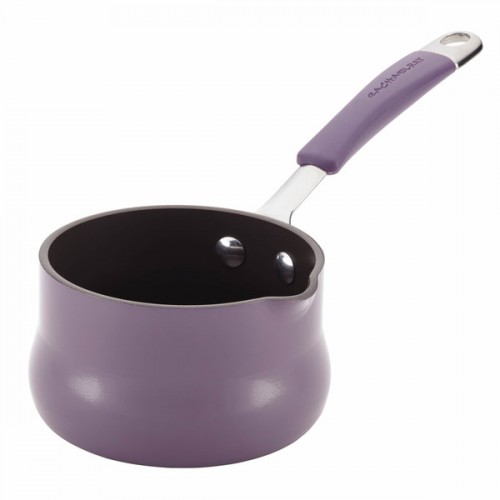 Rachael Ray Cucina Hard Enamel Nonstick 3/4-Quart Butter Warmer, Lavender Purple