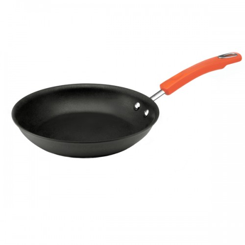 Rachael Ray Hard-anodized II Nonstick 10-inch Grey with Orange Handle Skillet