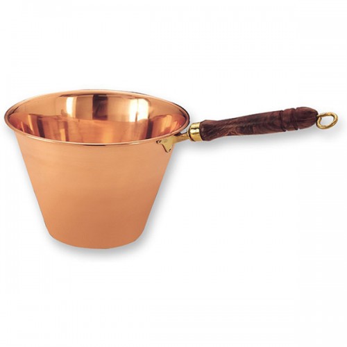 Solid Copper Polenta Pan with Wooden Handle