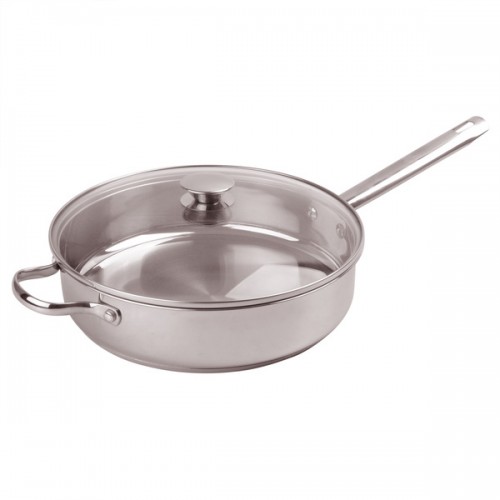 Stainless Steel 11-inch Sauté Pan with Glass Lid