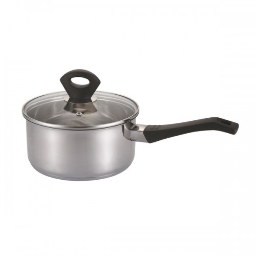 Silver Stainless Steel 5.5-quart Covered Sauce Pan