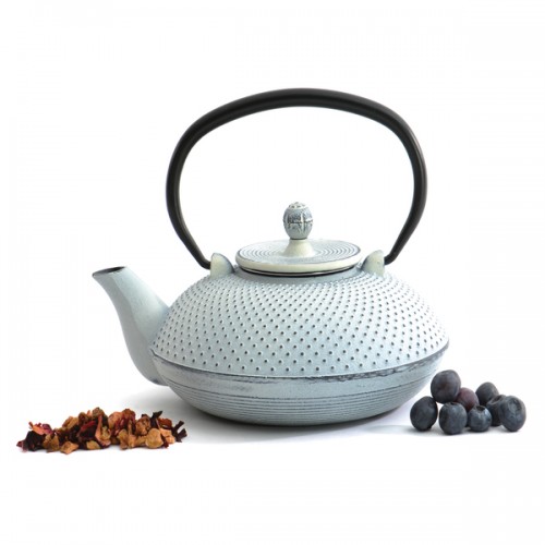 BergHOFF Studio White Dot Cast Iron 3-cup Teapot