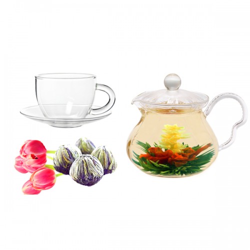 Tea Beyond Fab Flowering Tea Jasmine Fairy Teapot and Cups Set