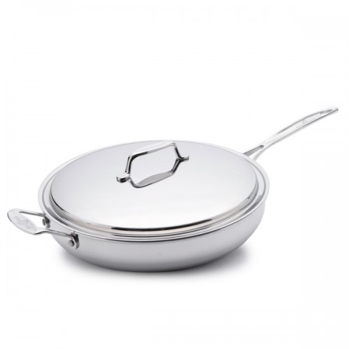 USA Pan 5-Ply 13-inch Stainless Steel Covered Chef's Pan