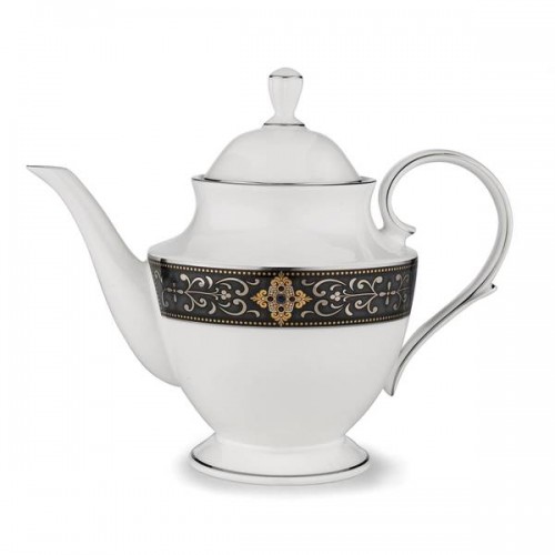 Lenox Vintage China/24k Gold/Platinum Jewel Teapot With Lid