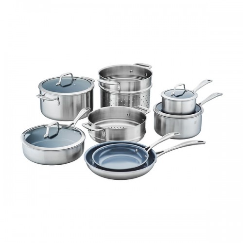 ZWILLING Spirit 3-ply 12-pc Stainless Steel Ceramic Nonstick Cookware Set